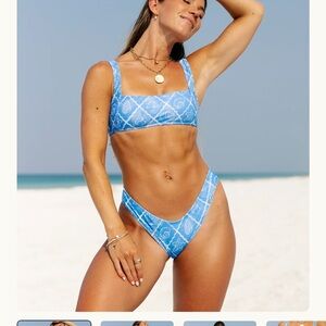 Honey Swim Shelby Squareneck Top + Classic Bottoms Set BRAND NEW NEVER BEEN WORN